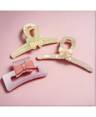 Looped Clip - Matte Pink Bow