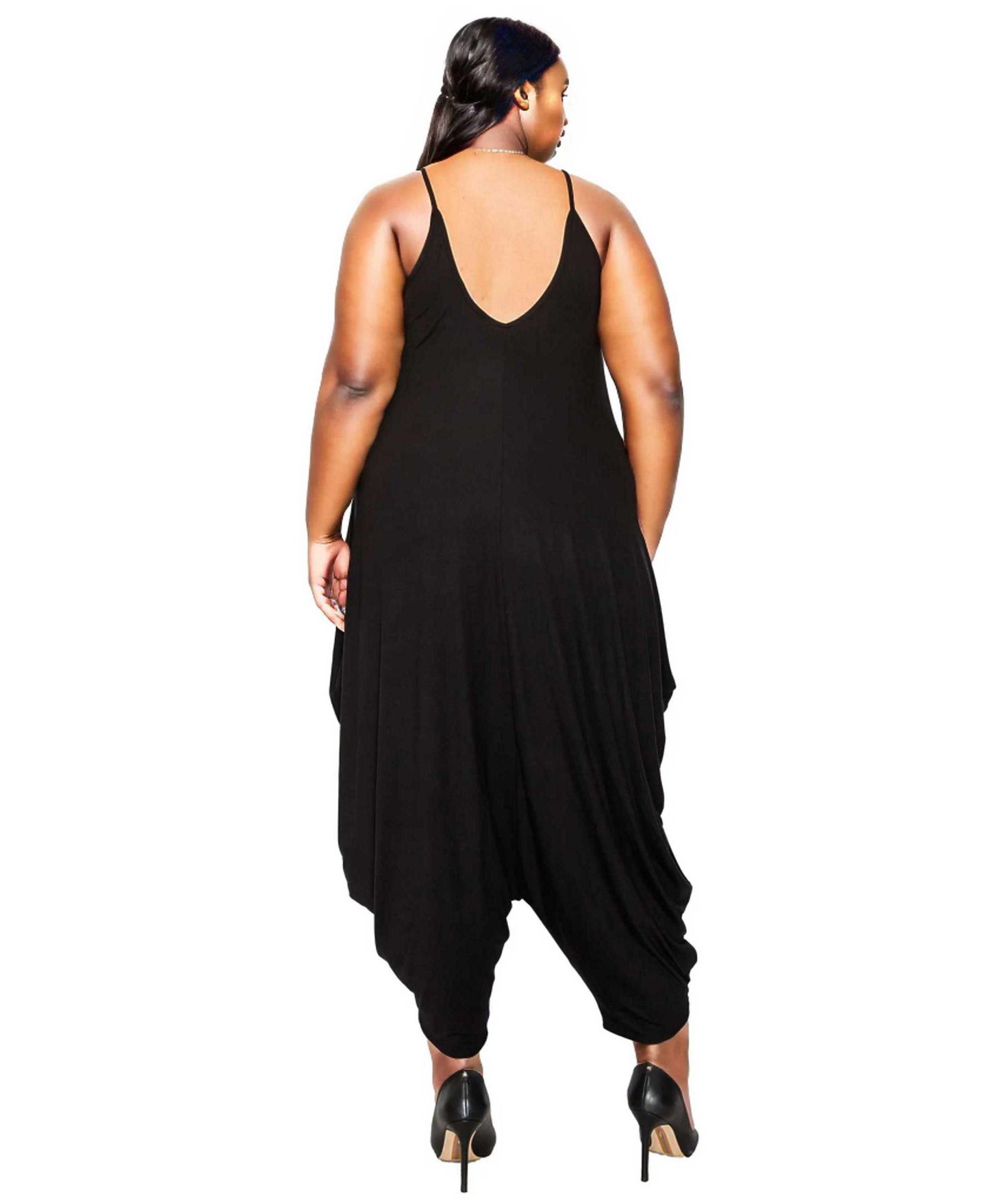 Женский комбинезон L I V D Plus Size Quinn Pocket Jumpsuit, цвет: Чёрный — фото 3