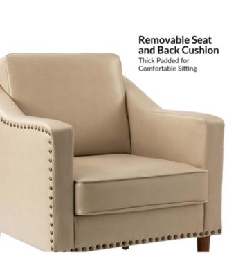 Karena Transitional Armchair with Nailhead Trims