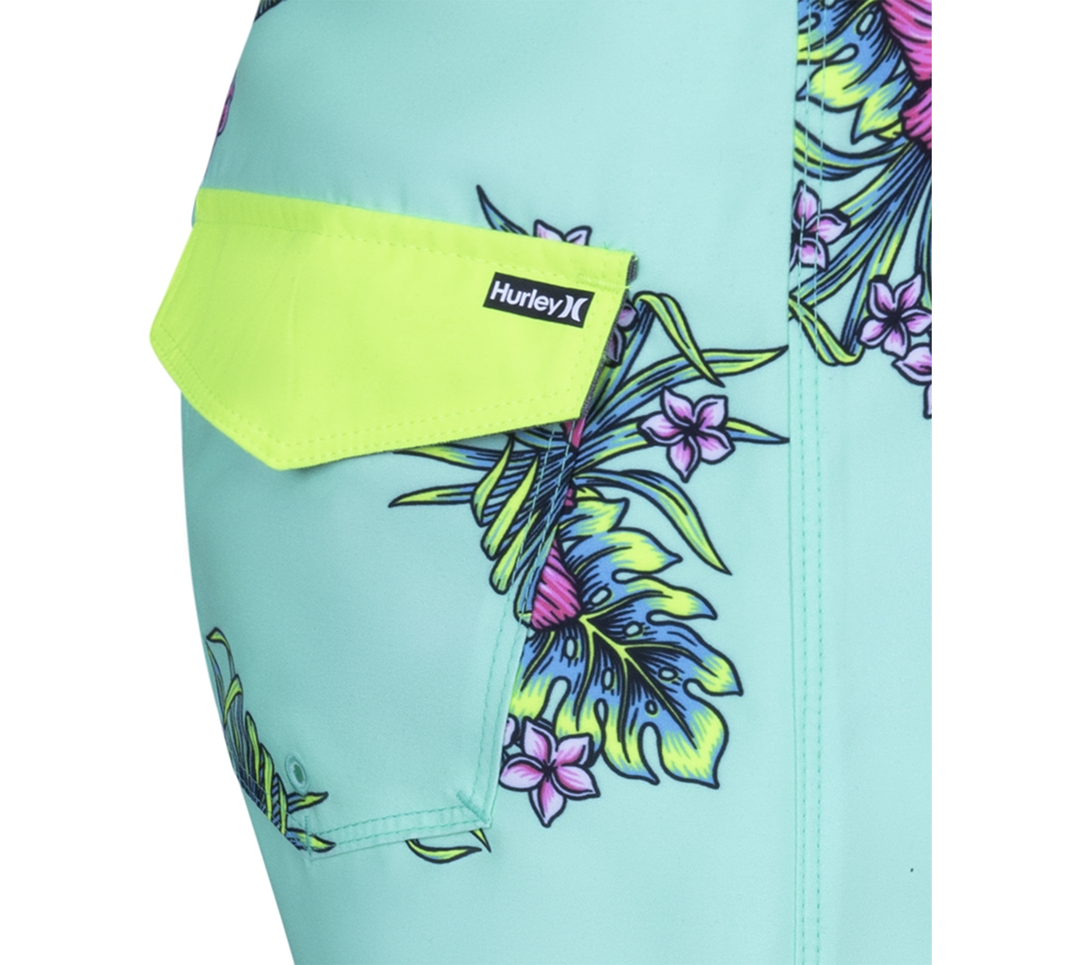 Shop Hurley Big Boys Floral Tropics Printed Board Shorts In Ggreen G