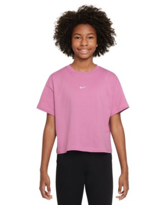 Nike - Big Girls Sportswear Essential Cotton Swoosh Logo T-Shirt