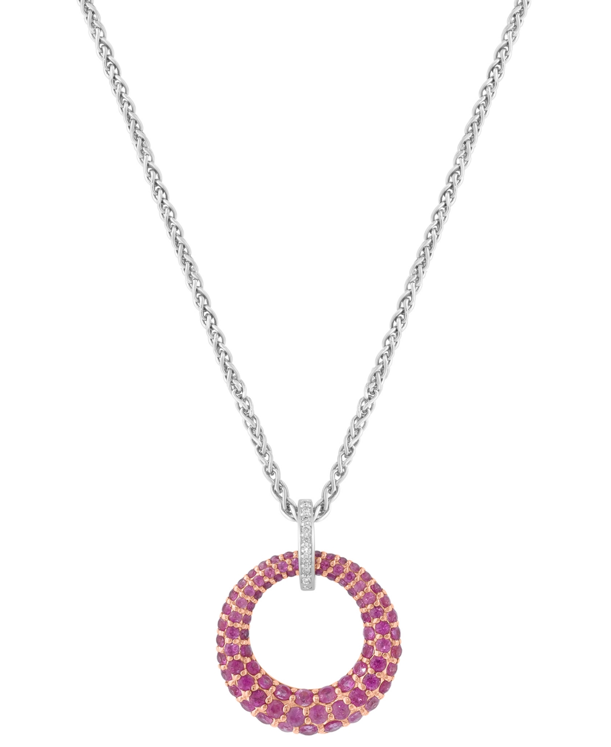 Effy Ruby (2-3/4 ct. t.w.) & Diamond Accent Circle 18