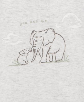 Baby Short-Sleeve Elephants Bodysuits, Pack of 5