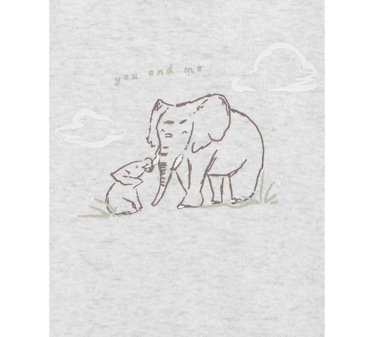 Carter's Baby Short-sleeve Elephants Bodysuits, Pack Of 5 In Ivory,grey