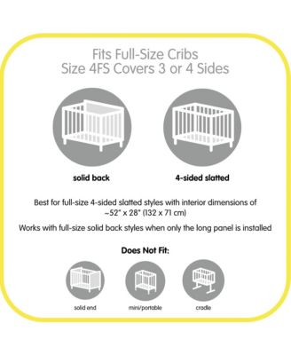 Breathable Mesh Liner for Full-Size Cribs, Deluxe 4mm Mesh (Size 4FS Covers 3 or 4 Sides)