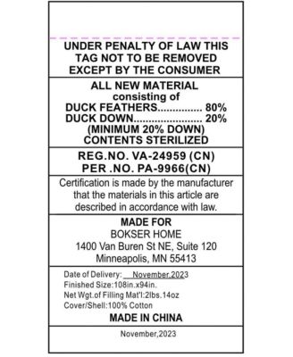 Lightweight Feather & Down Duvet Comforter Insert - King/Cal King