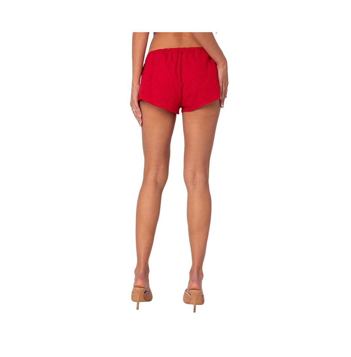 Edikted Women's Cayenne Eyelet Micro Shorts