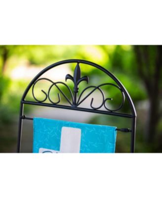 Fleur de Lis Garden Flag Arbor Stand- 12x44 in Garden and House Flag Accessories