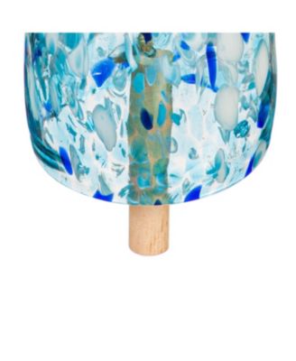 Art Glass Speckle Light Blue Bell Chime