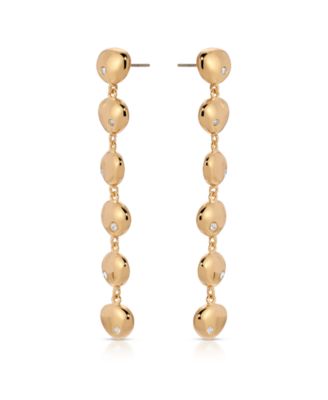 Polished Pebble Linear Dangle Earrings