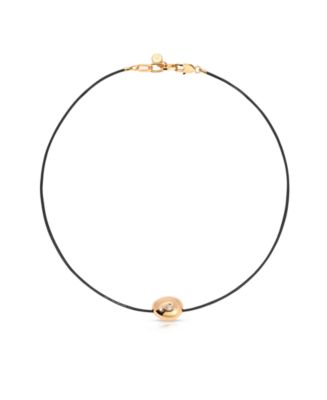 Ettika Single Crystal Polished Pebble Leather Pendant Necklace - Macy's