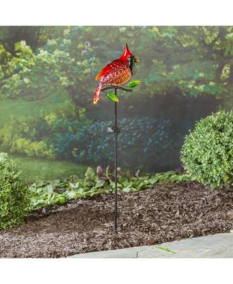 Garden Outdoor Decor Solar Garden Stake, Cardinal For Homes Gardens Yards Lawn and Patio