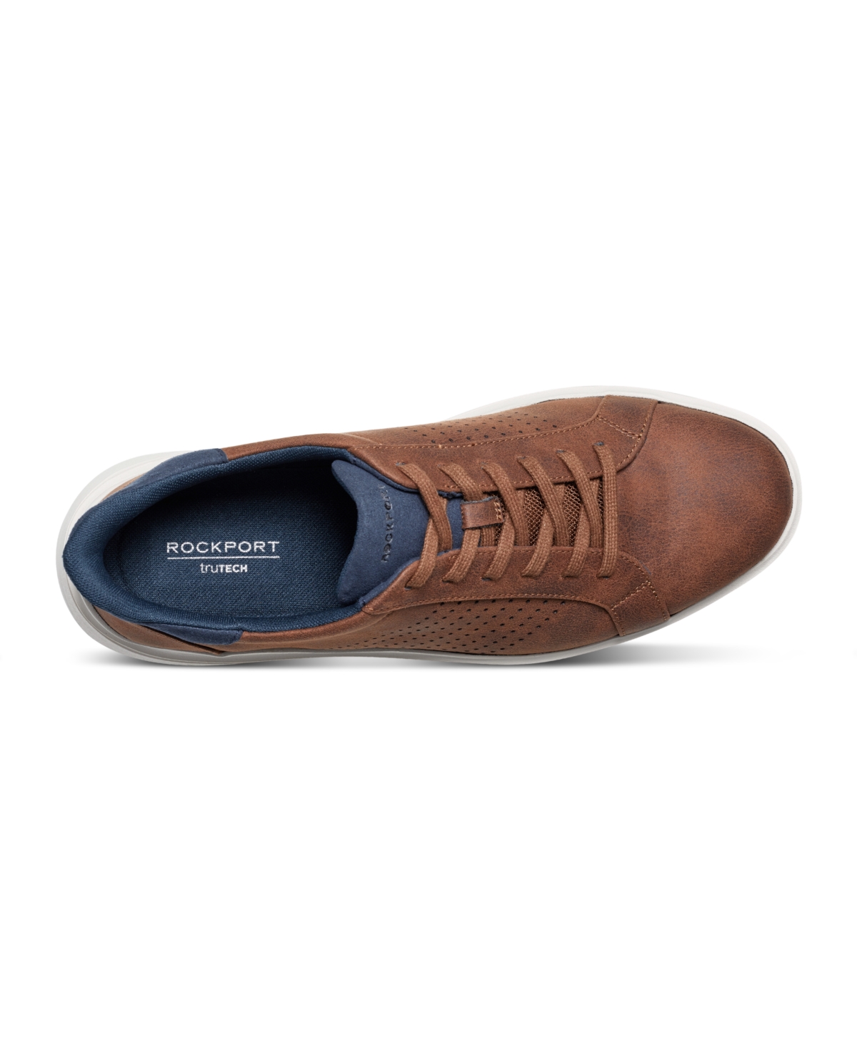 Shop Rockport Men Tristen Step Activated Lace Up Sneaker In Brown