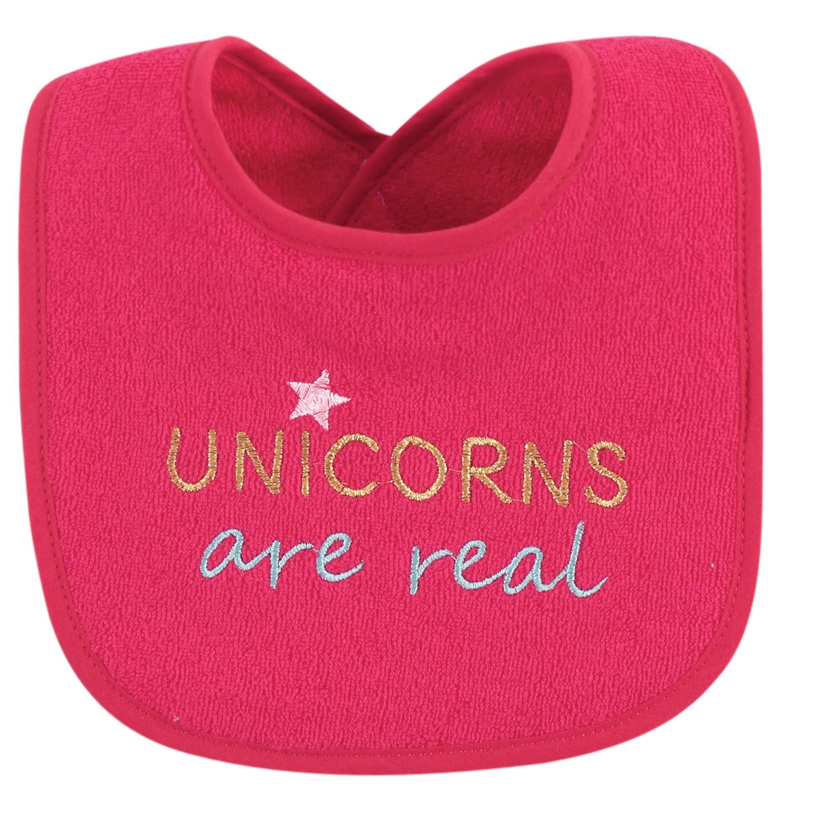 Luvable Friends Baby Girl Cotton Drooler Bibs with Fiber Filling 10pk, Unicorns And Mermaids, One Size