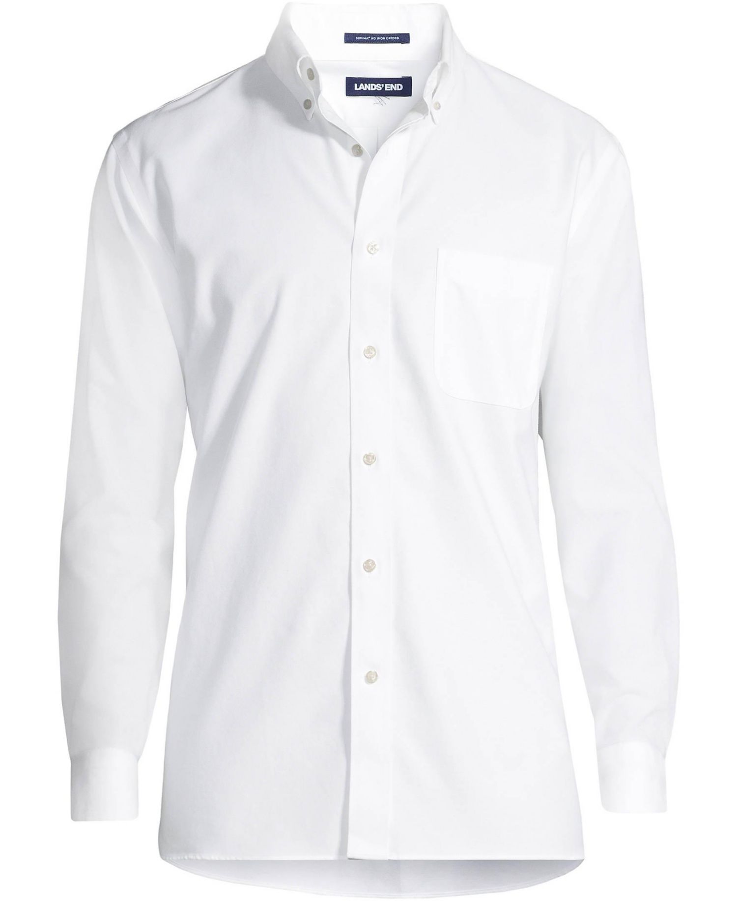 Women's Men's Big and Tall Traditional Fit Solid No Iron Supima Oxford Dress Shirt