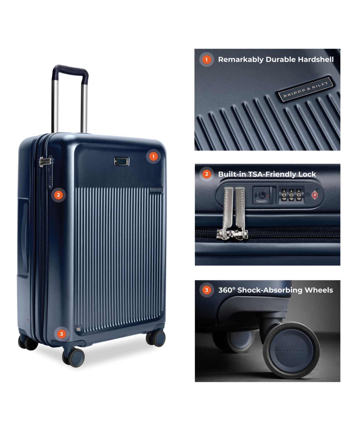 Чемодан Briggs & Riley Sympatico 3.0 Large Expandable Spinner, цвет: Чёрный — фото 16