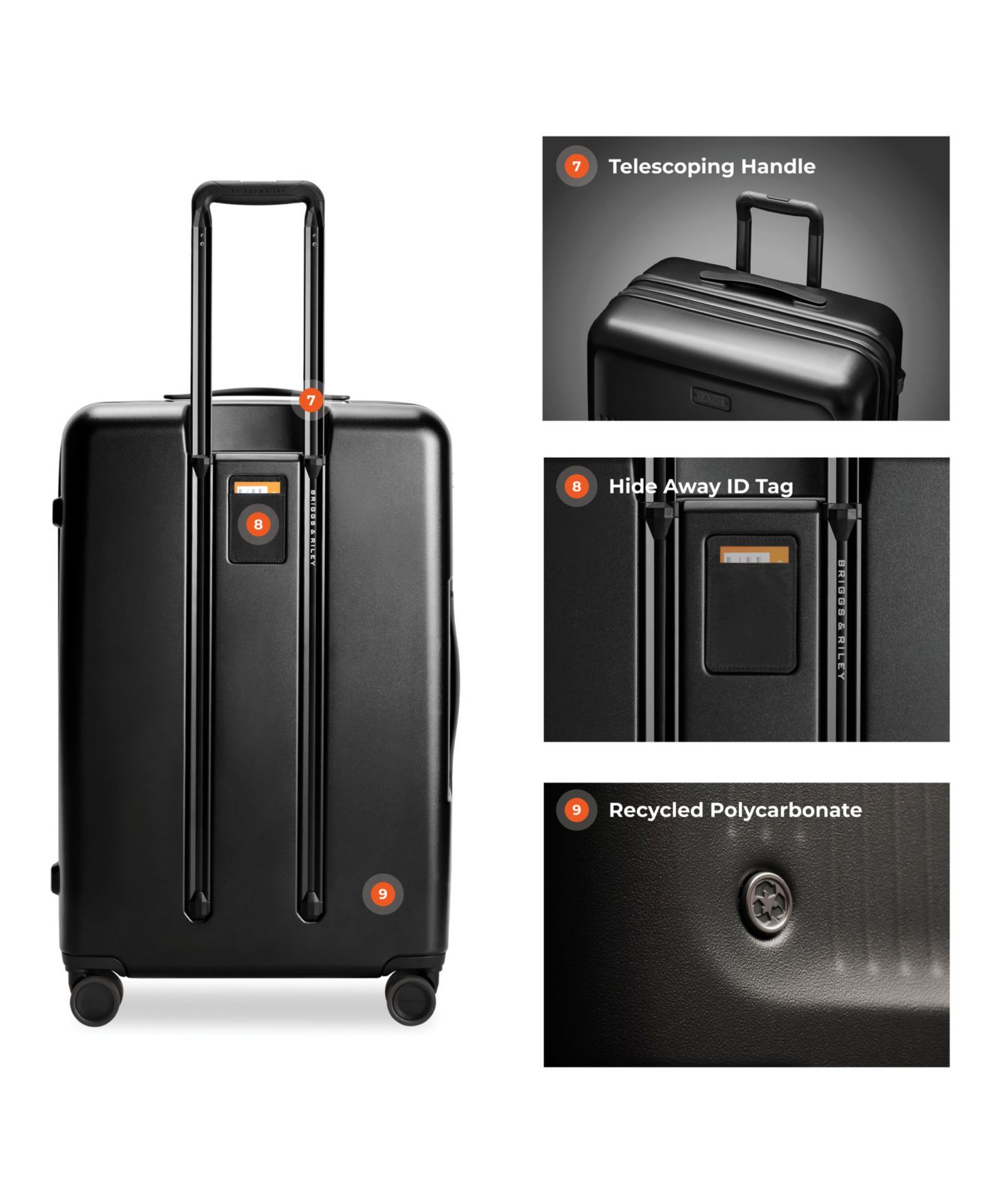 Чемодан Briggs & Riley Sympatico 3.0 Large Expandable Spinner, цвет: Чёрный — фото 6