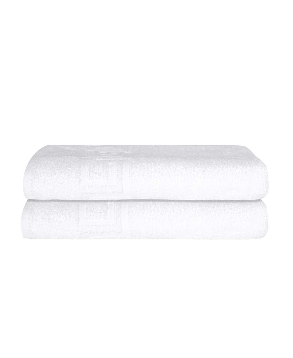 Ozan Premium Home 2pc Milos Greek Key Pattern Bath Sheet Set In Navy