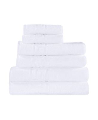 Milos Greek Key 100% Turkish Cotton 6-Pc. Bath Towel Sets