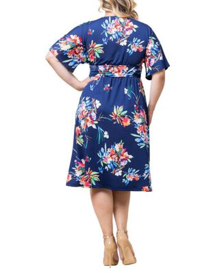 Plus Size Gia A-Line Midi Dress with Pockets