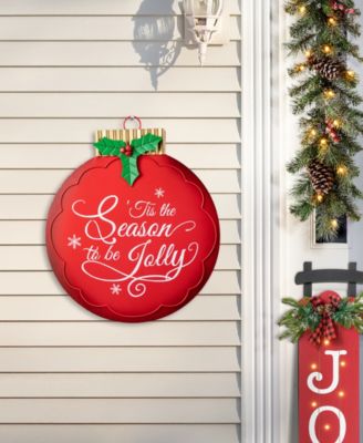 32"H Large Metal Christmas Ornament Yard Stake or Wall D&eacute;cor