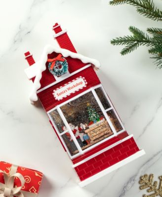 10.5"H Lighted Santa's Workshop Waterglobe