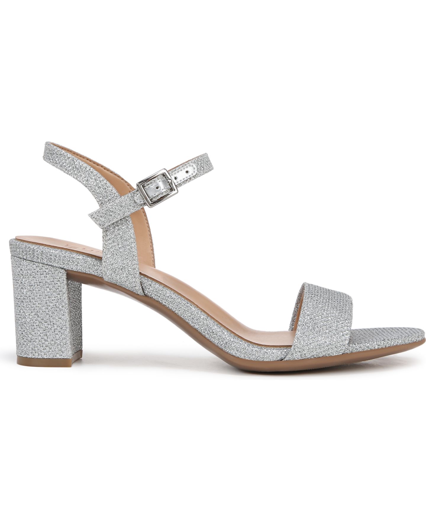 Женские сандалии Naturalizer Bristol Block Heel Dress Sandals, цвет: Серебряный — фото 2