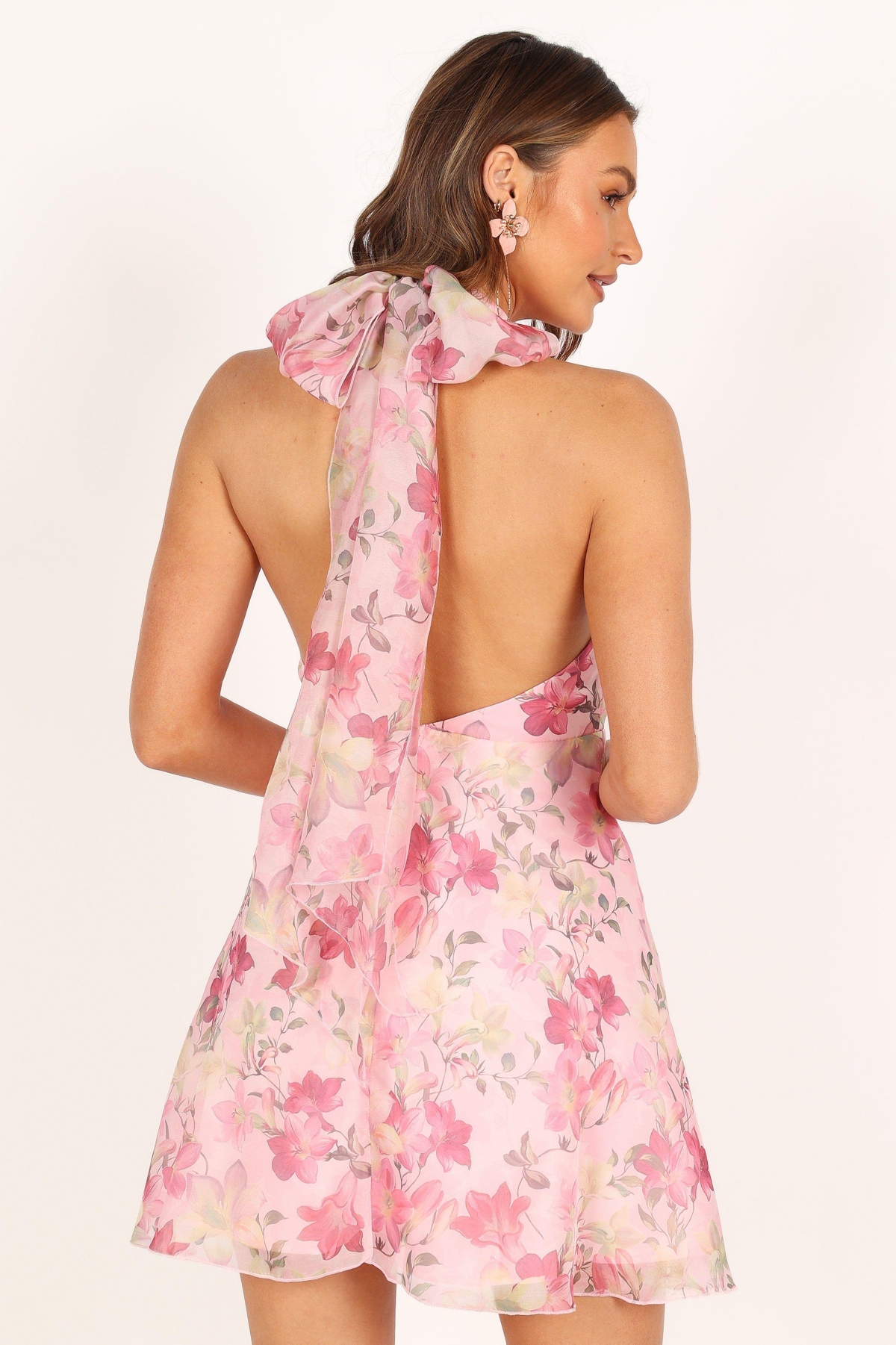 Petal and Pup Women's Gardenia Halter Mini Dress