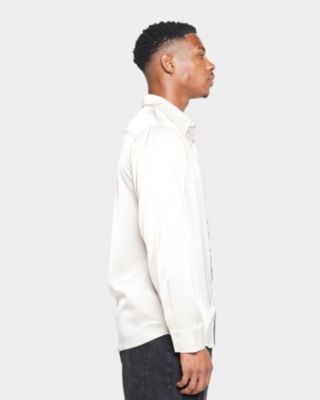 Mens Kai Satin Button Up Shirt