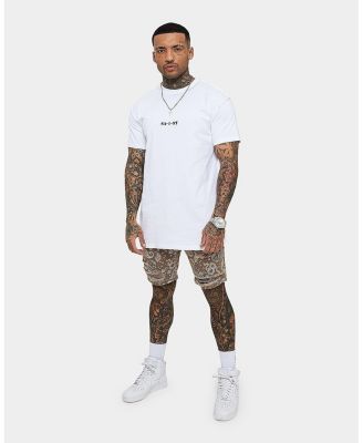 Men's Paisley Skulls Denim Shorts