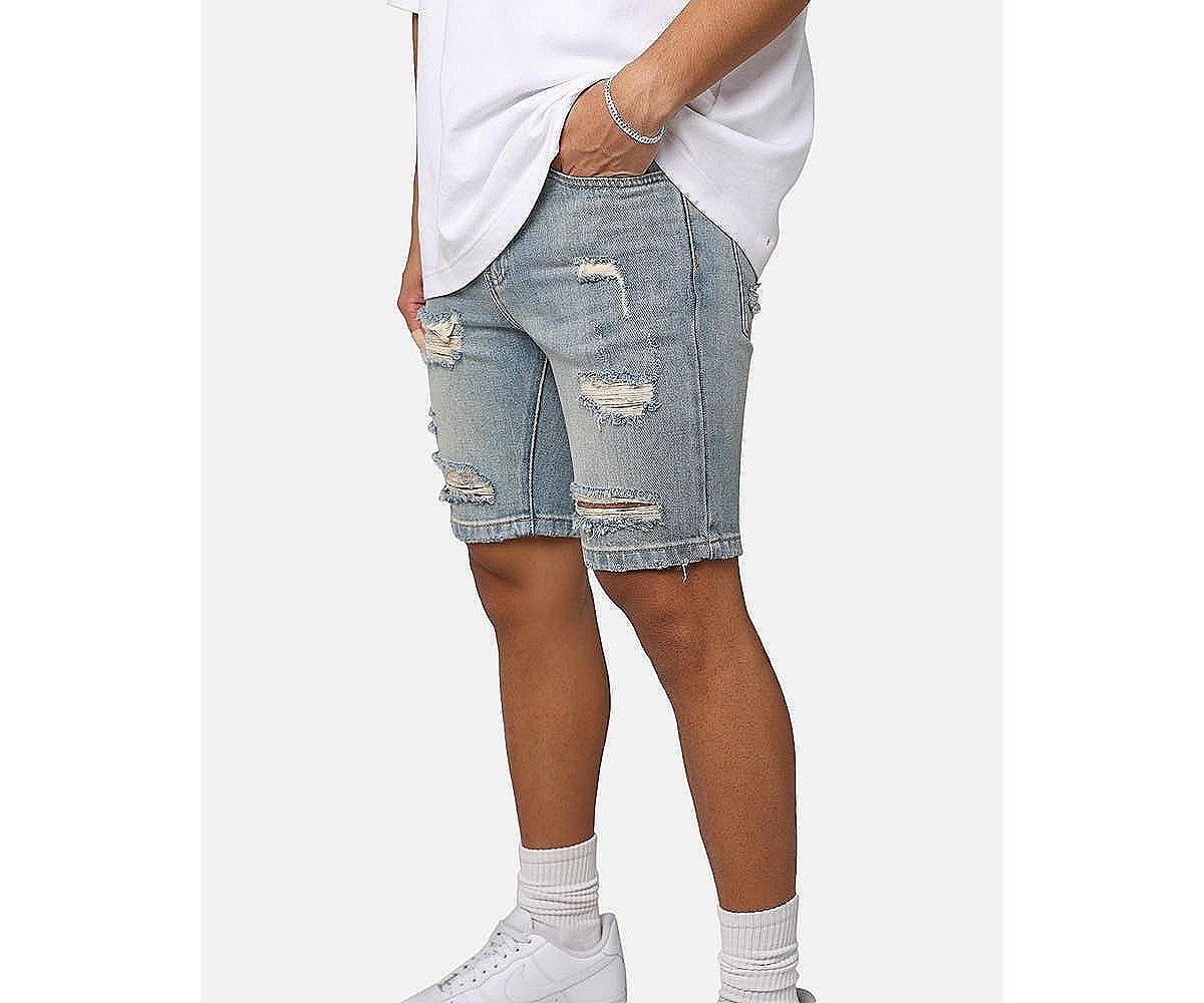 Men's Destroyer Distressed Shorts - Vintage blue