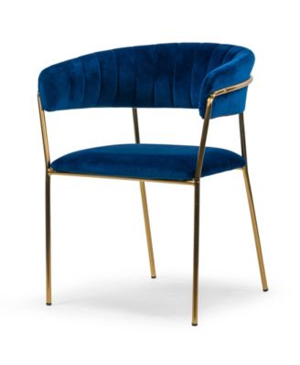 31.5" Anya Fabric, Metal Dining Chair, Set of 2