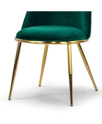 34" Anzu Fabric, Metal Dining Chair, Set of 2