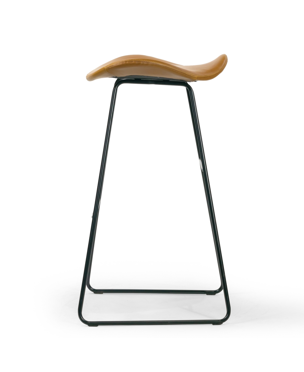 Glamour Home 29.5" Aoi Polyester, Metal Barstool, Set Of 2 In Brown