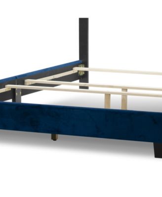 51.75" Arin Fabric, Rubberwood Queen Bed