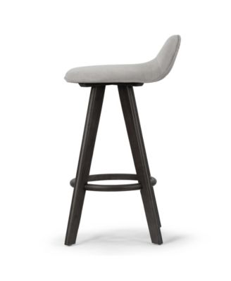 25.98" Asta Rubberwood, Fabric Counter Height Stool, Set of 2
