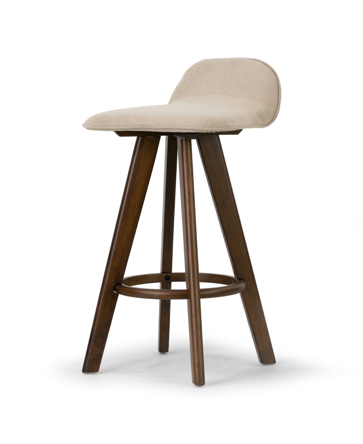 Glamour Home 25.98" Asta Rubberwood, Fabric Counter Height Stool, Set Of 2 In Multi