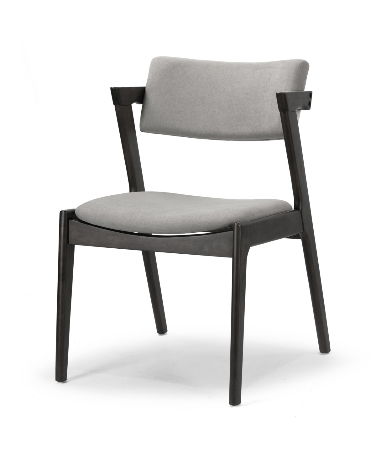 Glamour Home 31.3" Auden Rubberwood, Fabric Dining Chair, Set Of 2 In Grey