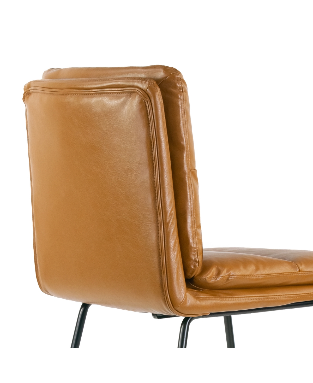 Glamour Home 33" Aulani Iron, Polyester Dining Chair, Set Of 2 In Brown