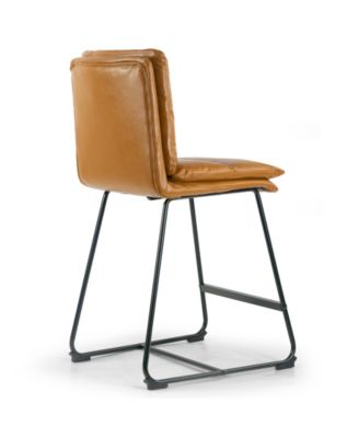 26.5" Aulani Iron, Polyester Counter Height Stool, Set of 2