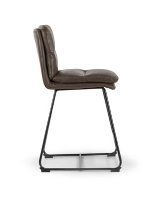 26.5" Aulani Iron, Polyester Counter Height Stool, Set of 2