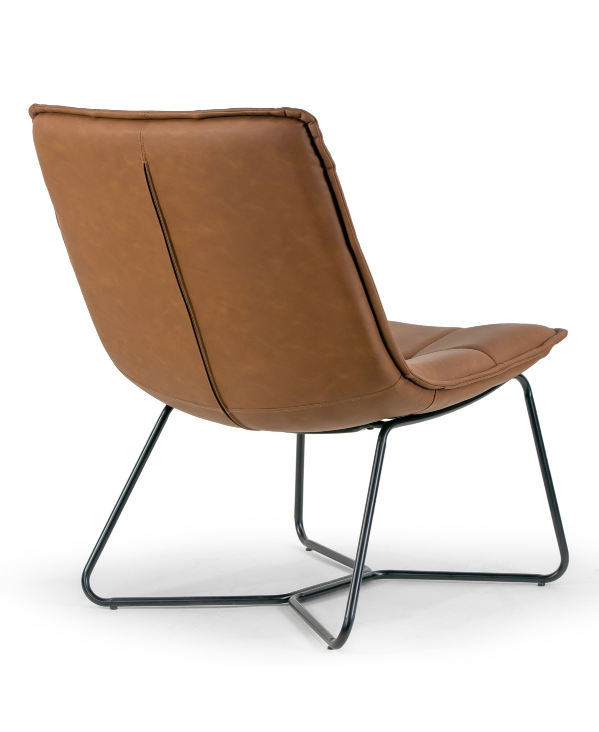 Glamour Home Aurele 26.5" Polyester Metal Armless Accent Chair