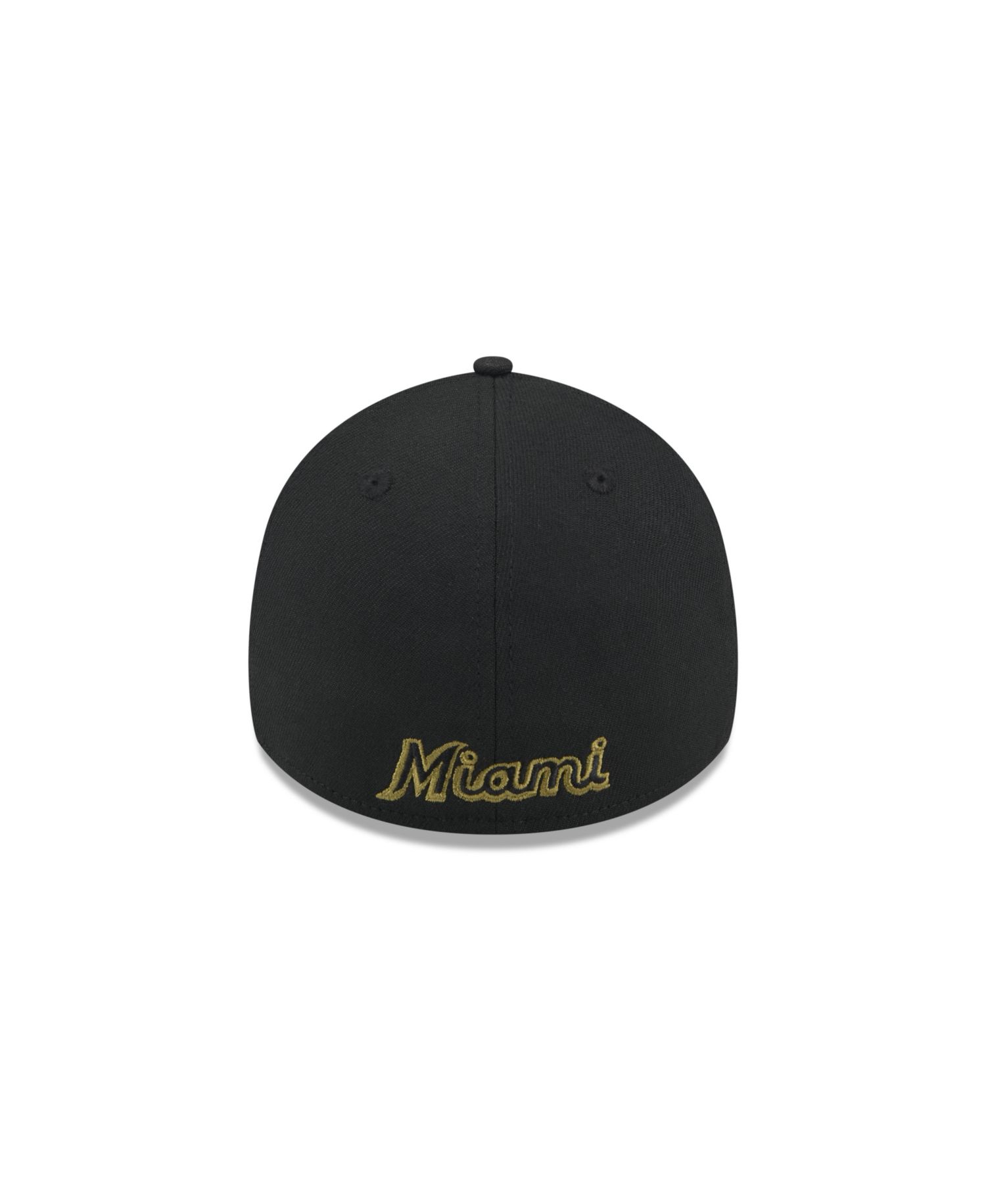 Men's Black Miami Marlins 2024 Armed Forces Day 39THIRTY Flex Hat