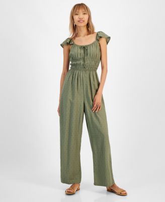And Now This - Women's Scoop-Neck Clip-Dot Jumpsuit