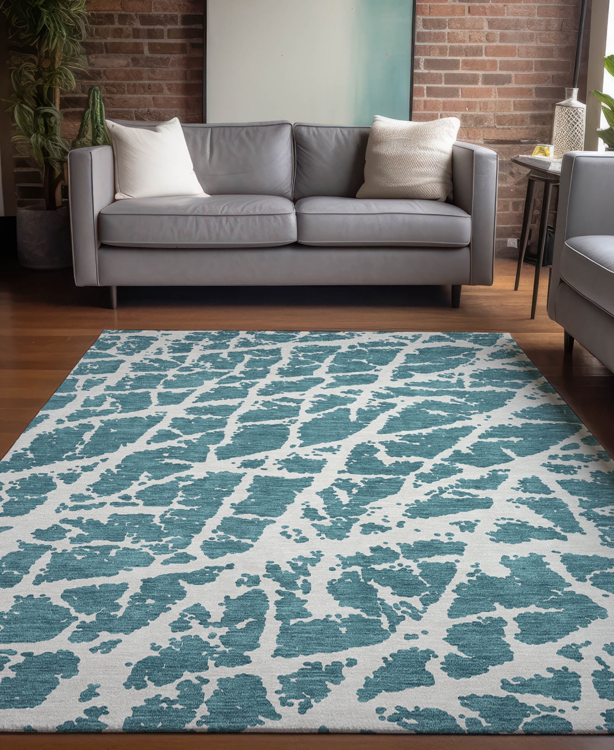 Addison Chantille Machine Washable Acn501 8'x10' Area Rug In Ocean