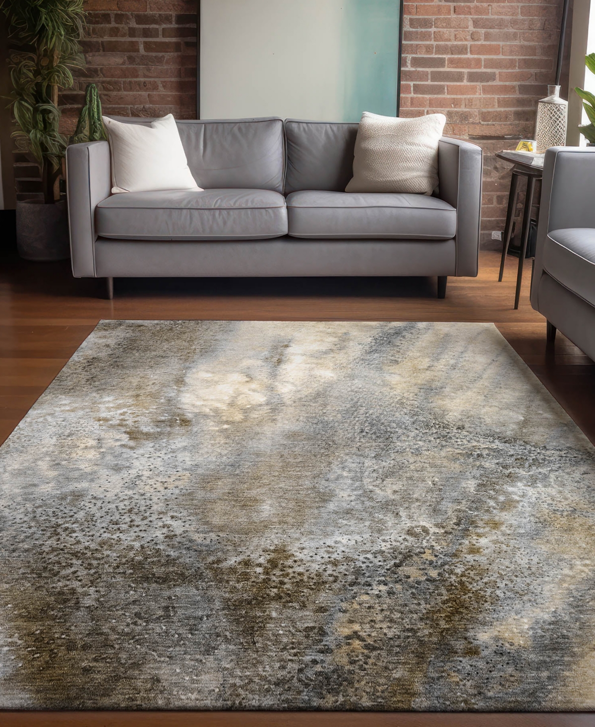 Addison Chantille Machine Washable Acn505 2'6x3'10 Area Rug In Beige