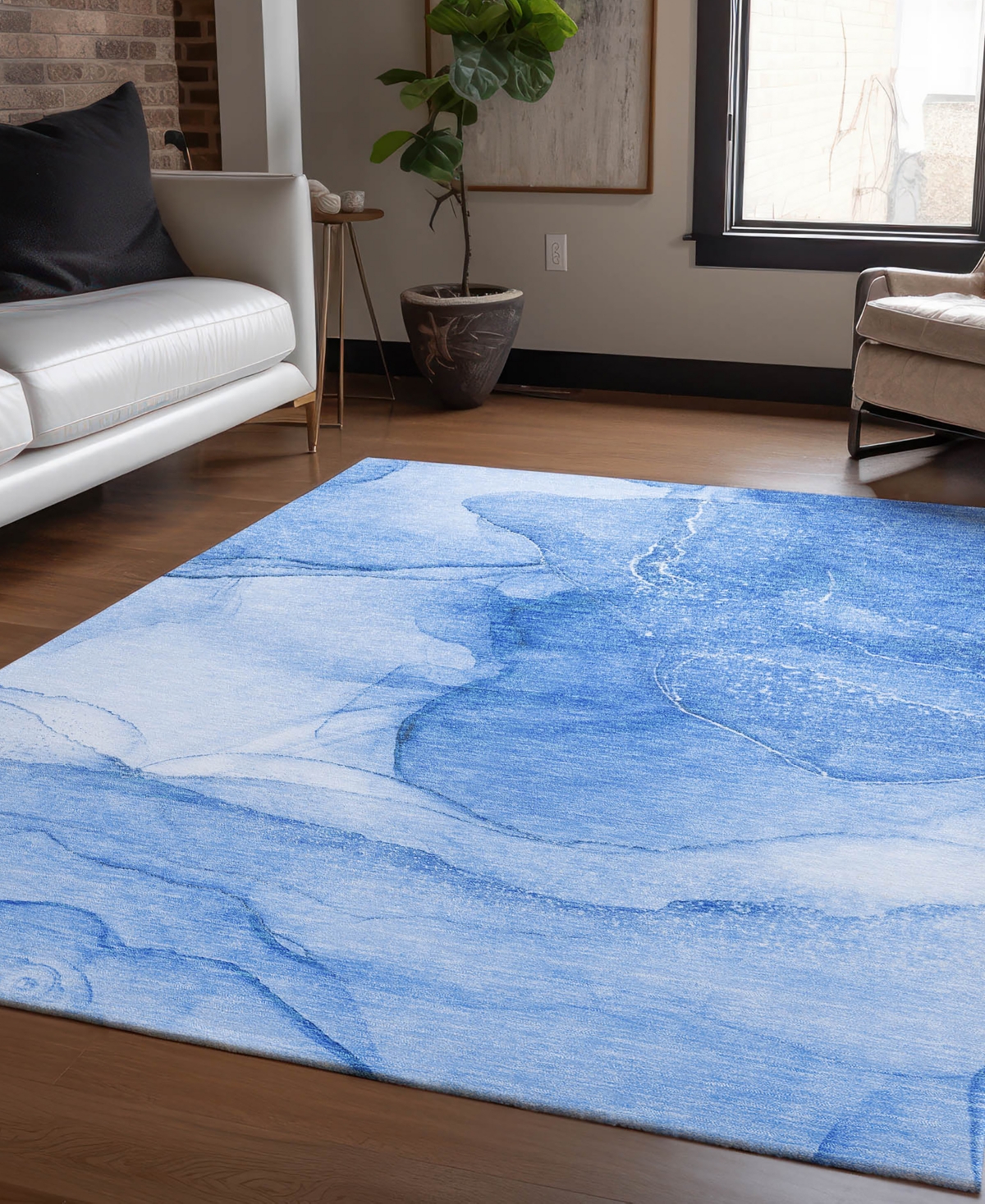 Addison Chantille Machine Washable Acn507 8'x10' Area Rug In Blue