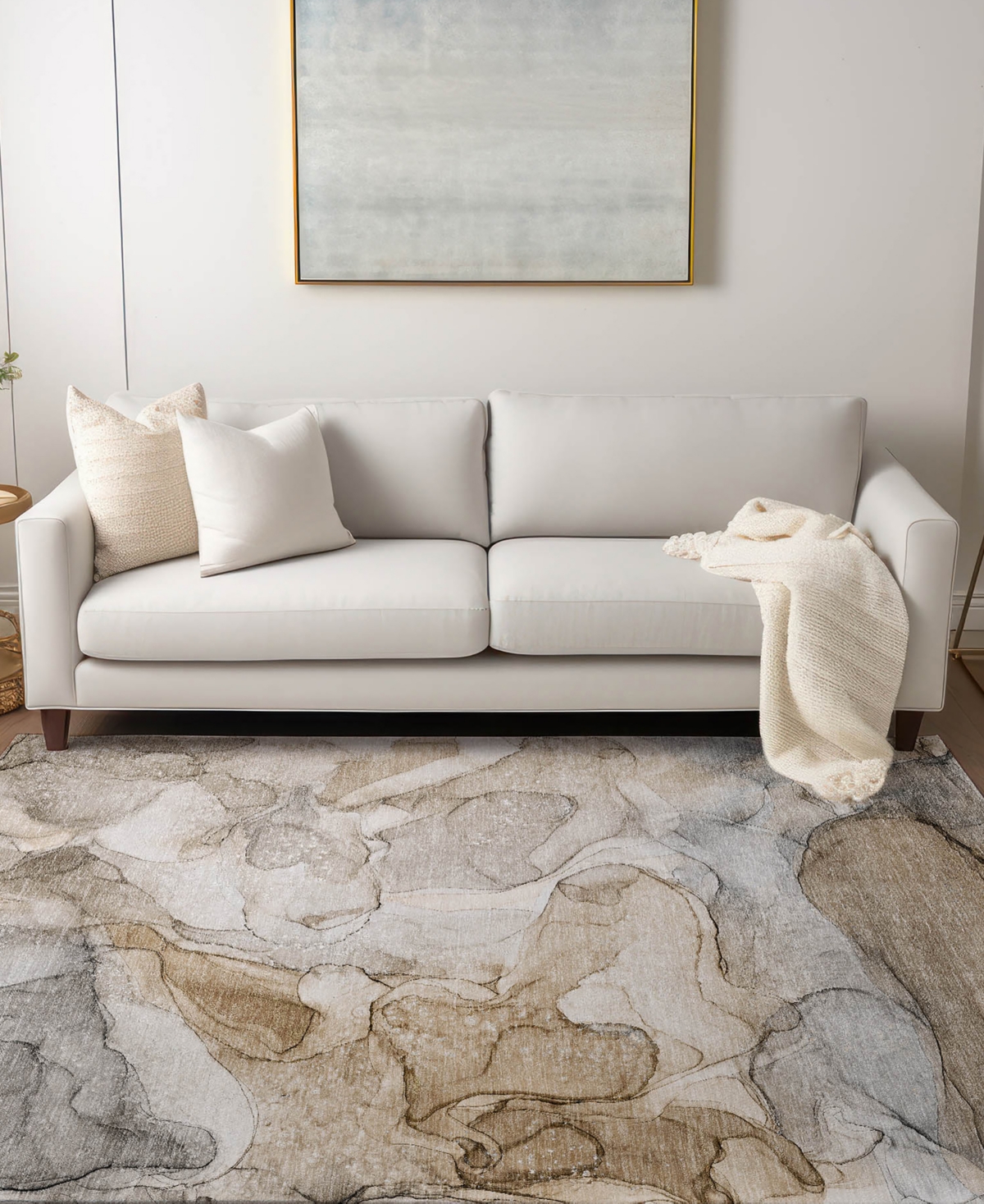 Addison Chantille Machine Washable Acn512 8'x10' Area Rug In Beige