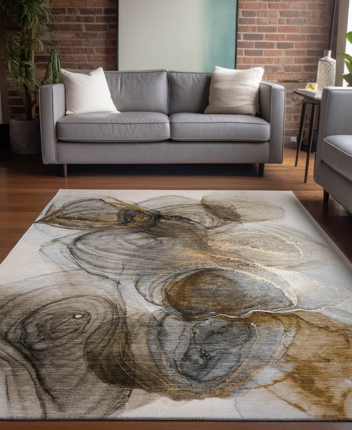 Addison Chantille Machine Washable Acn513 8'x10' Area Rug In Brown