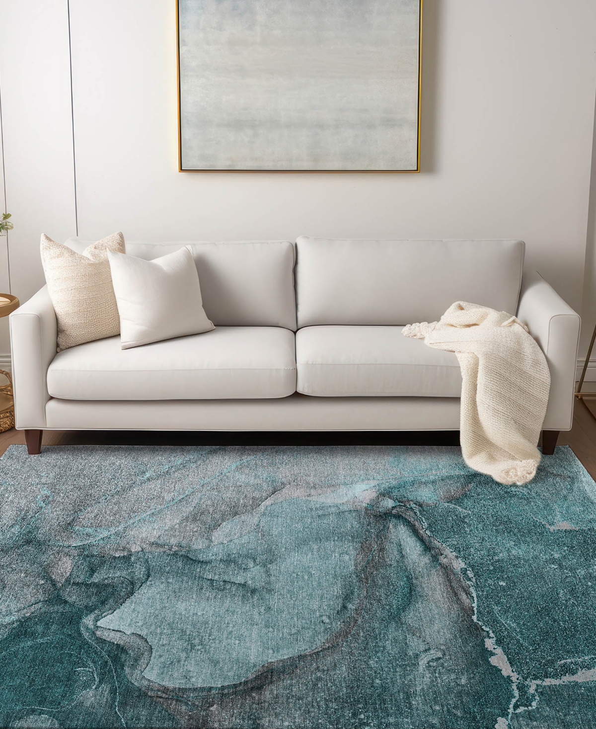 Addison Chantille Machine Washable Acn524 3'x5' Area Rug In Ocean